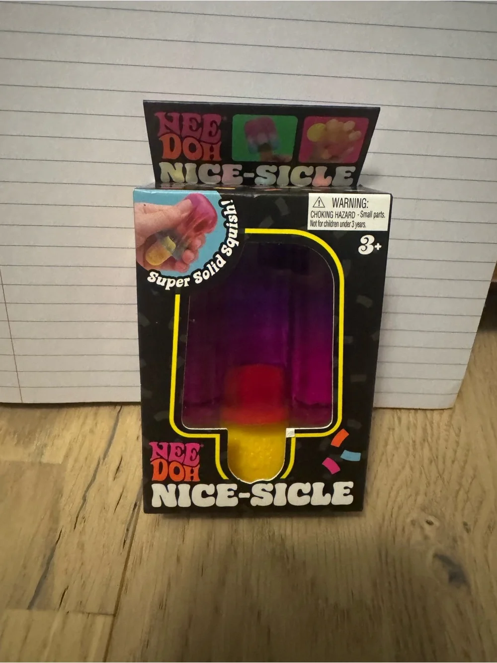 Nice-Sicle Super Solid Squish Popsicle Toy - Purple & Yellow